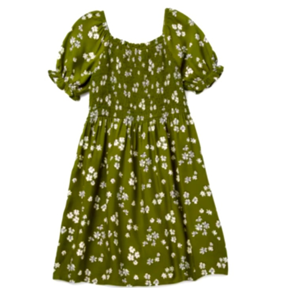 FLORAL GREEN DRESS
